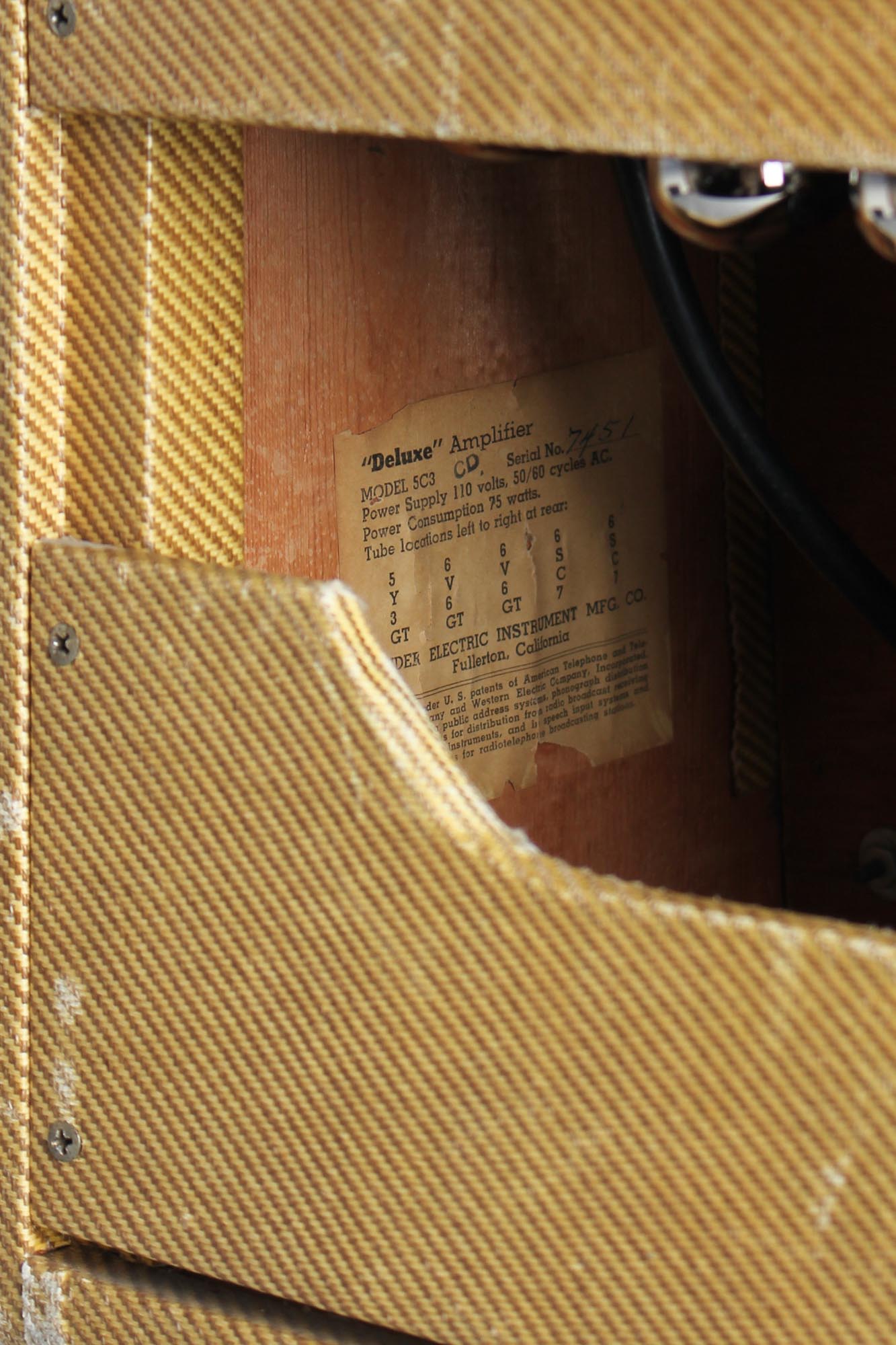 Fender Deluxe Model 5C3 Tube Amplifier (1953)