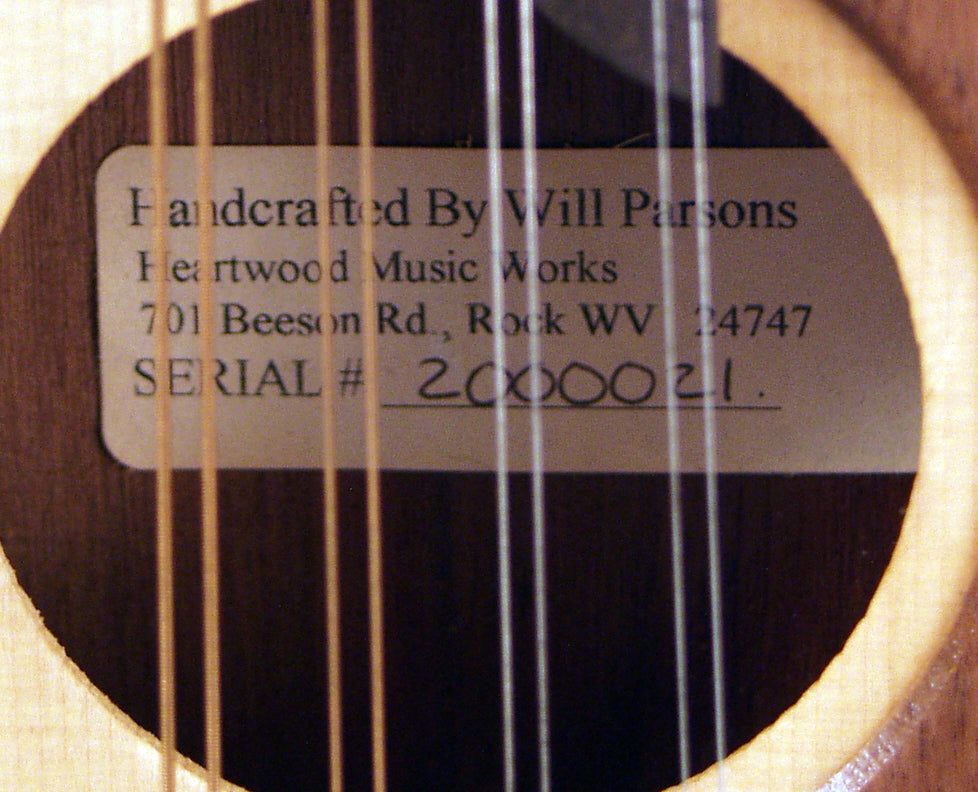 Will Parsons Heartwood Music Works Flat Top Mandolin (2000)