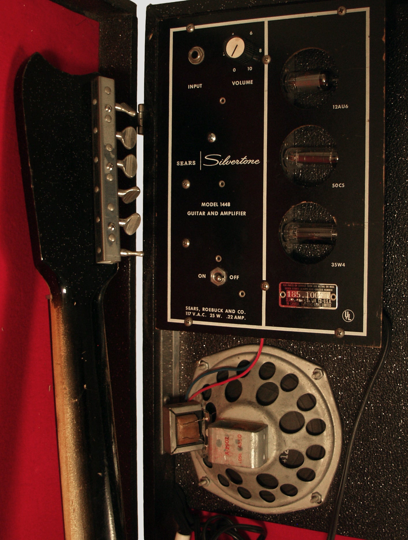 Danelectro Silvertone Model 1448 Semi-Hollow Electric Guitar and Amplifier Set (1966)