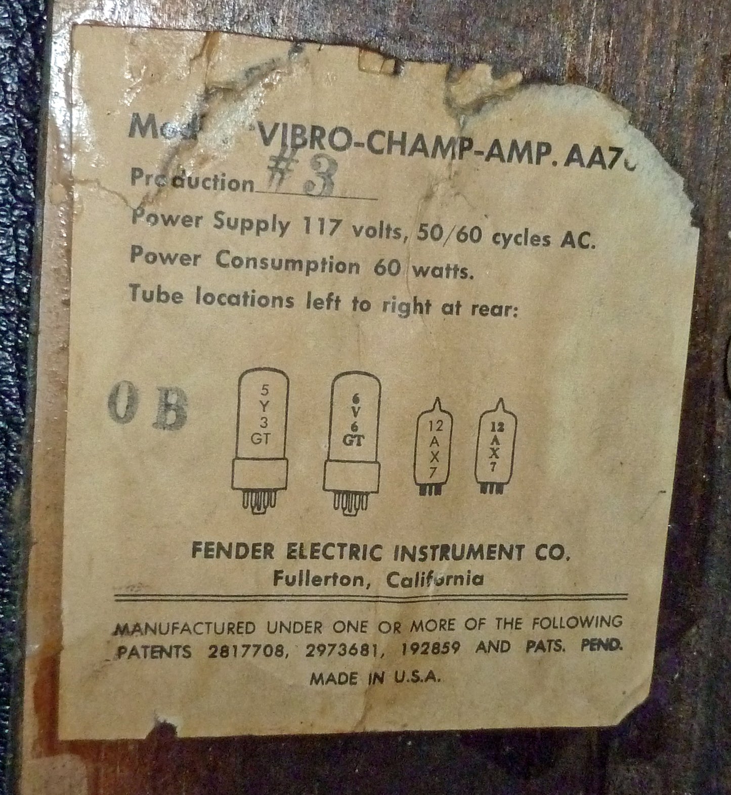 Fender Vibro-Champ Tube Amplifier (1965)