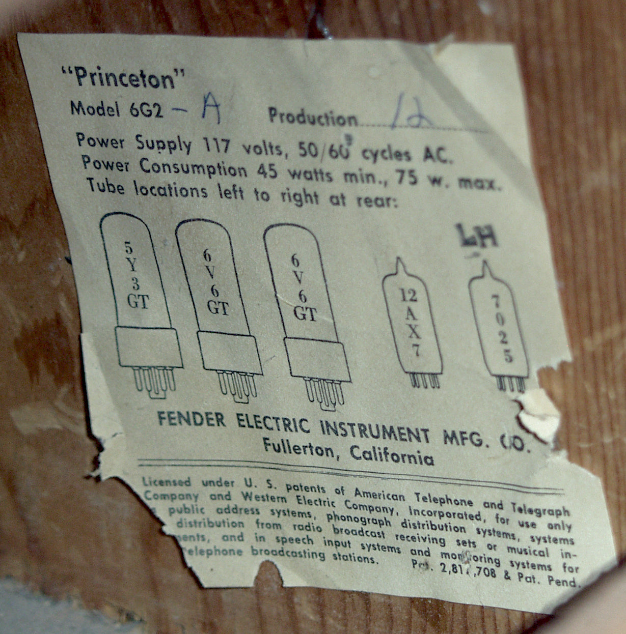 Fender Princeton Tube Amplifier (1962)