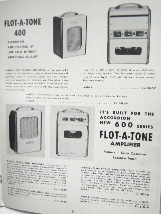 Flot-A-Tone Model 400 Tube Amplifier (1958)