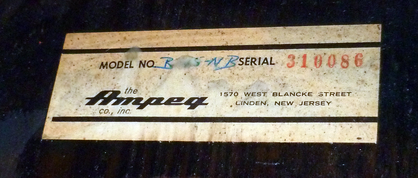 Ampeg B-15N Tube Bass Amplifier (1963)