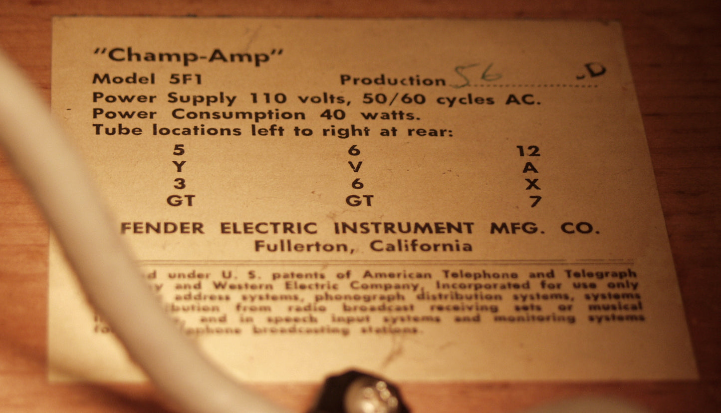 Fender Champ Tube Amplifier (1960)