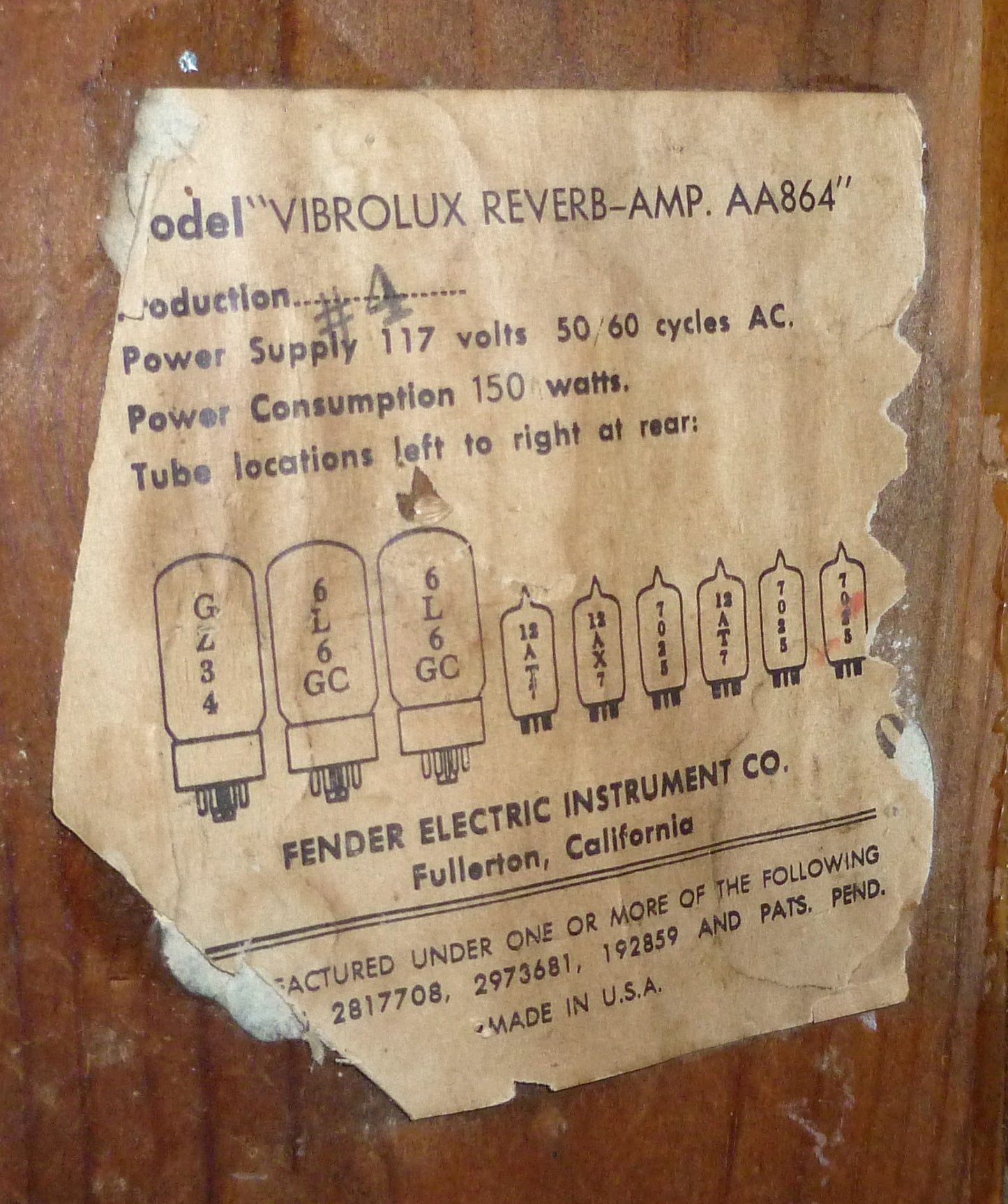 Fender Vibrolux Reverb Tube Guitar Amplifier (1965)