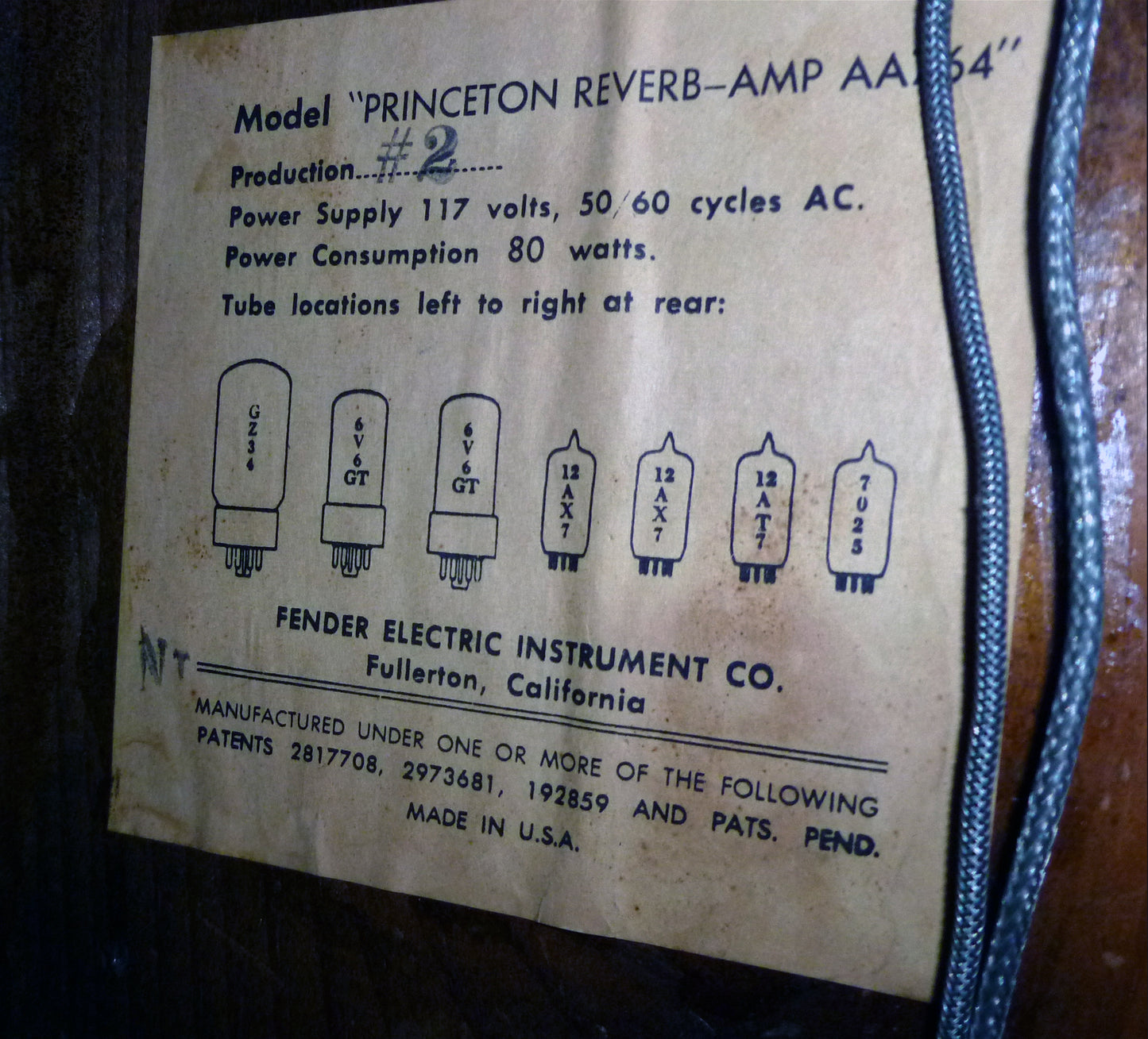 Fender Princeton Reverb Tube Amplifier (1964)