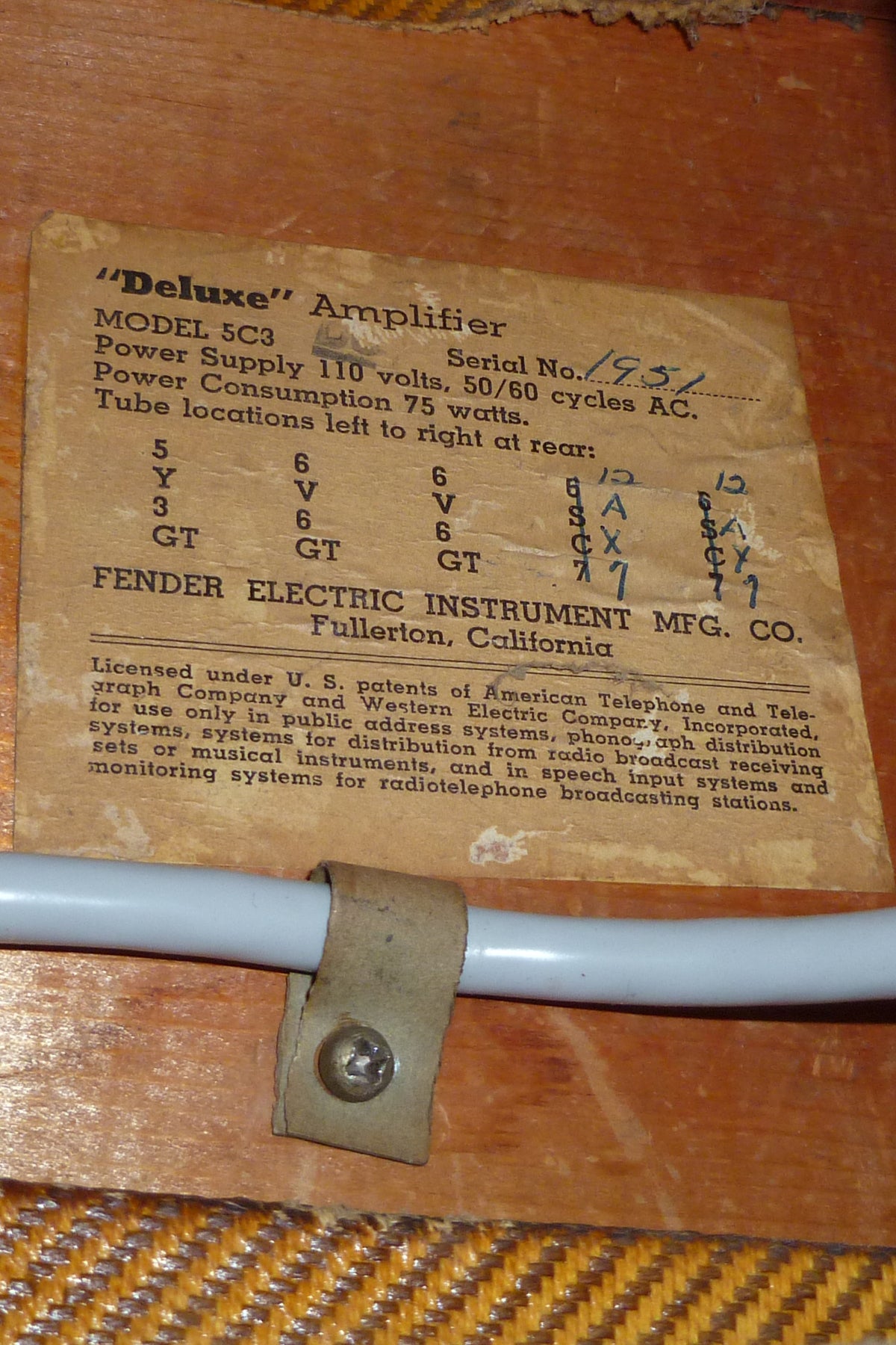 Fender Deluxe Tube Amplifier (1954)