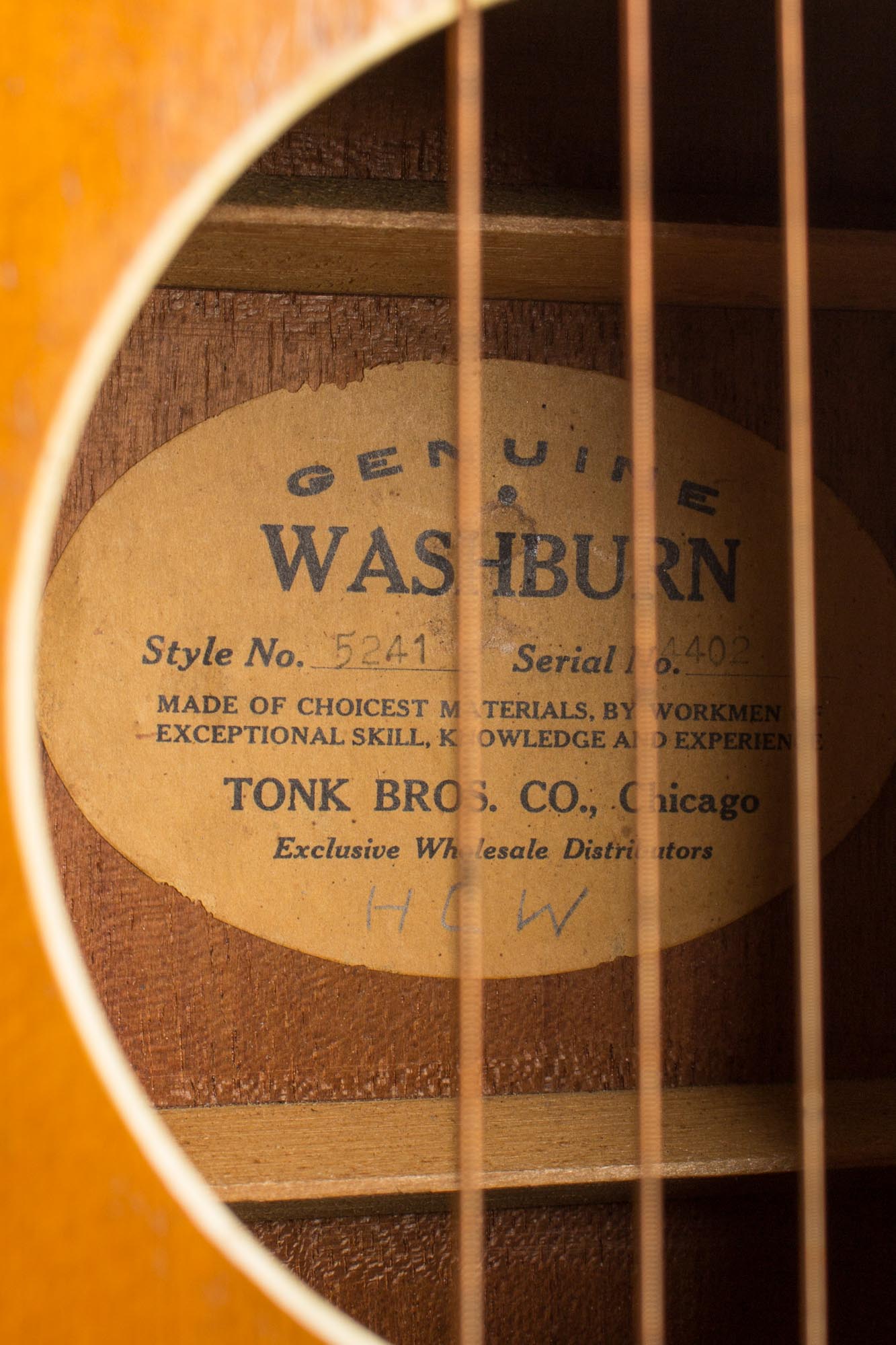 Gibson Washburn Model 5241 Classic Flat Top Acoustic Guitar (1939)