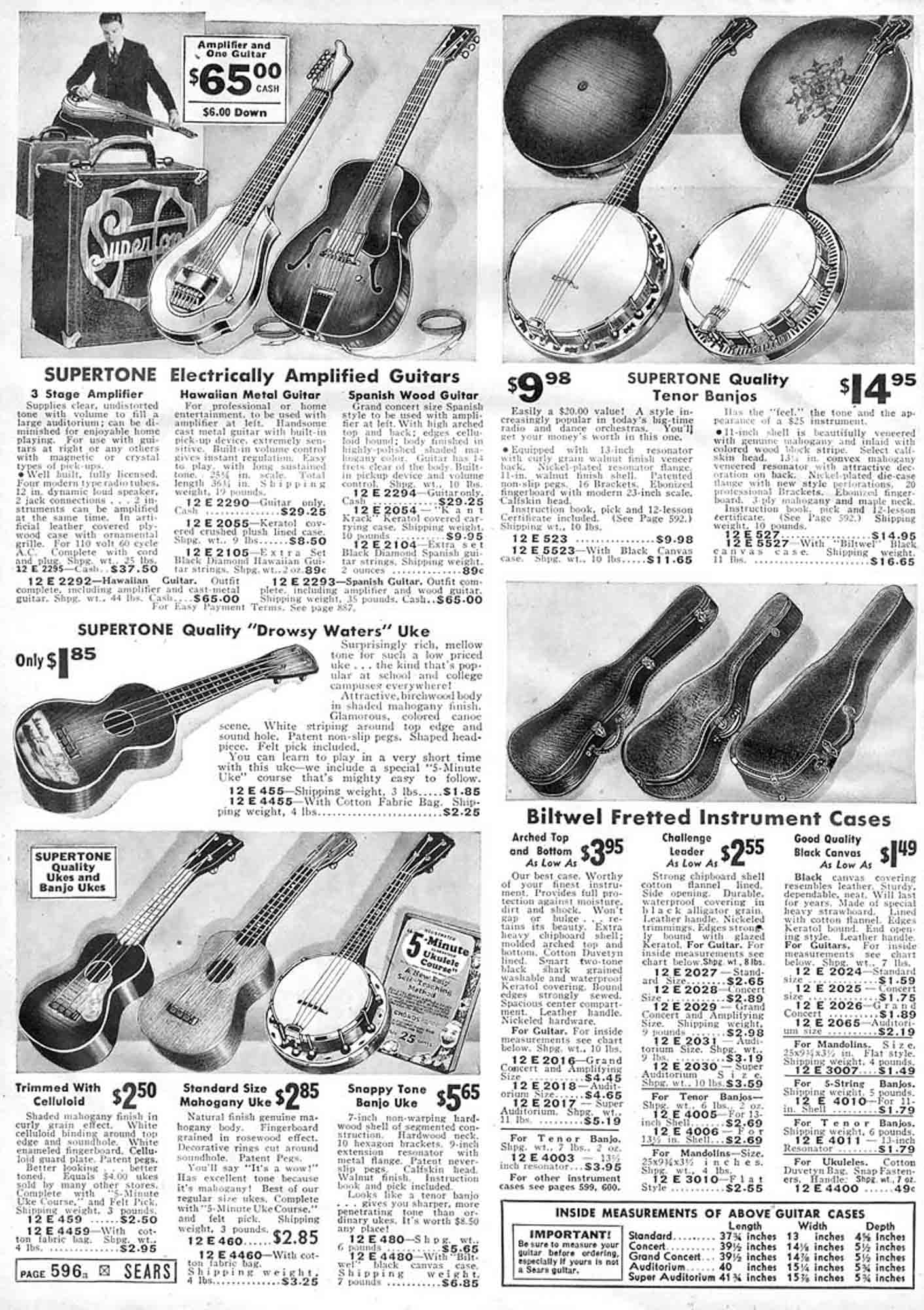 Harmony Supertone E-2294 Hollow Body Electric Guitar (1940)