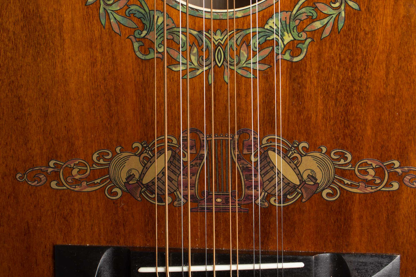 Fraulini Francesca Decal Model 12 String Flat Top Acoustic Guitar