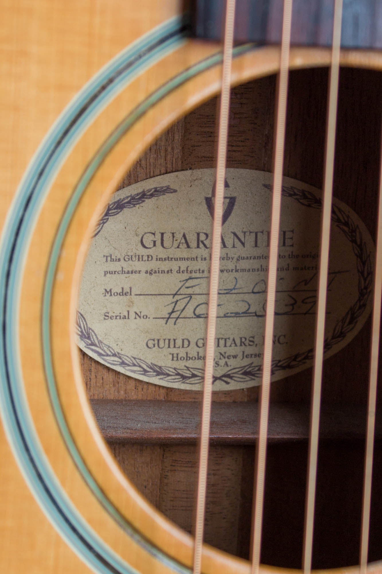 Guild F-20NT Flat Top Acoustic Guitar (1968)