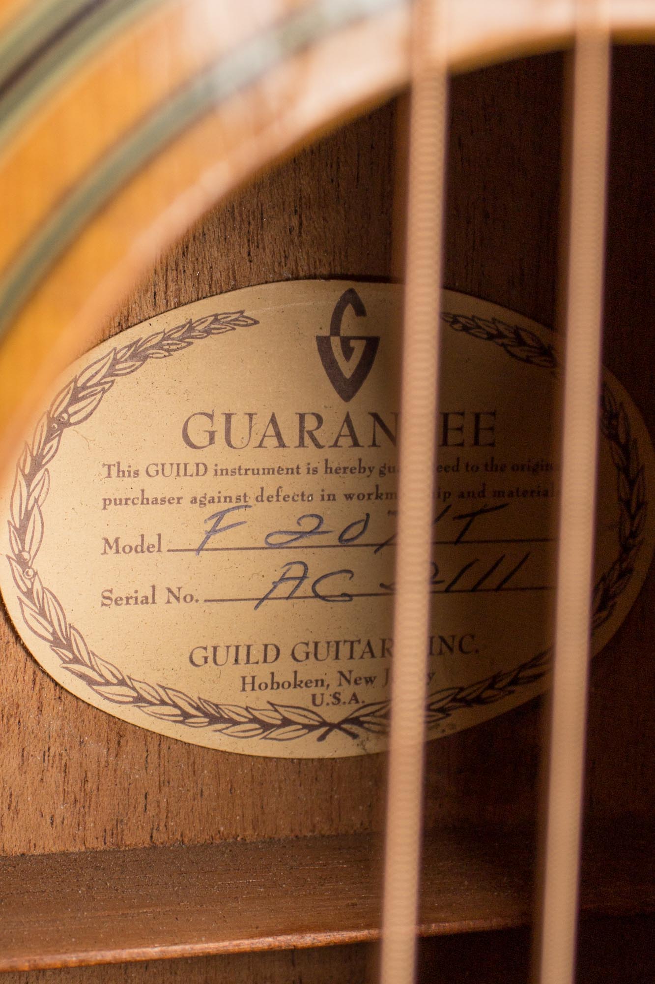 Guild F-20NT Flat Top Acoustic Guitar (1967)