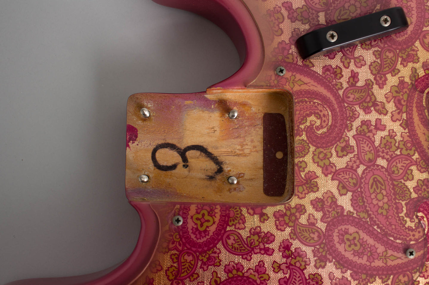 Fender Telecaster Bass Pink Paisley Solid Body Electric Bass Guitar (1968)