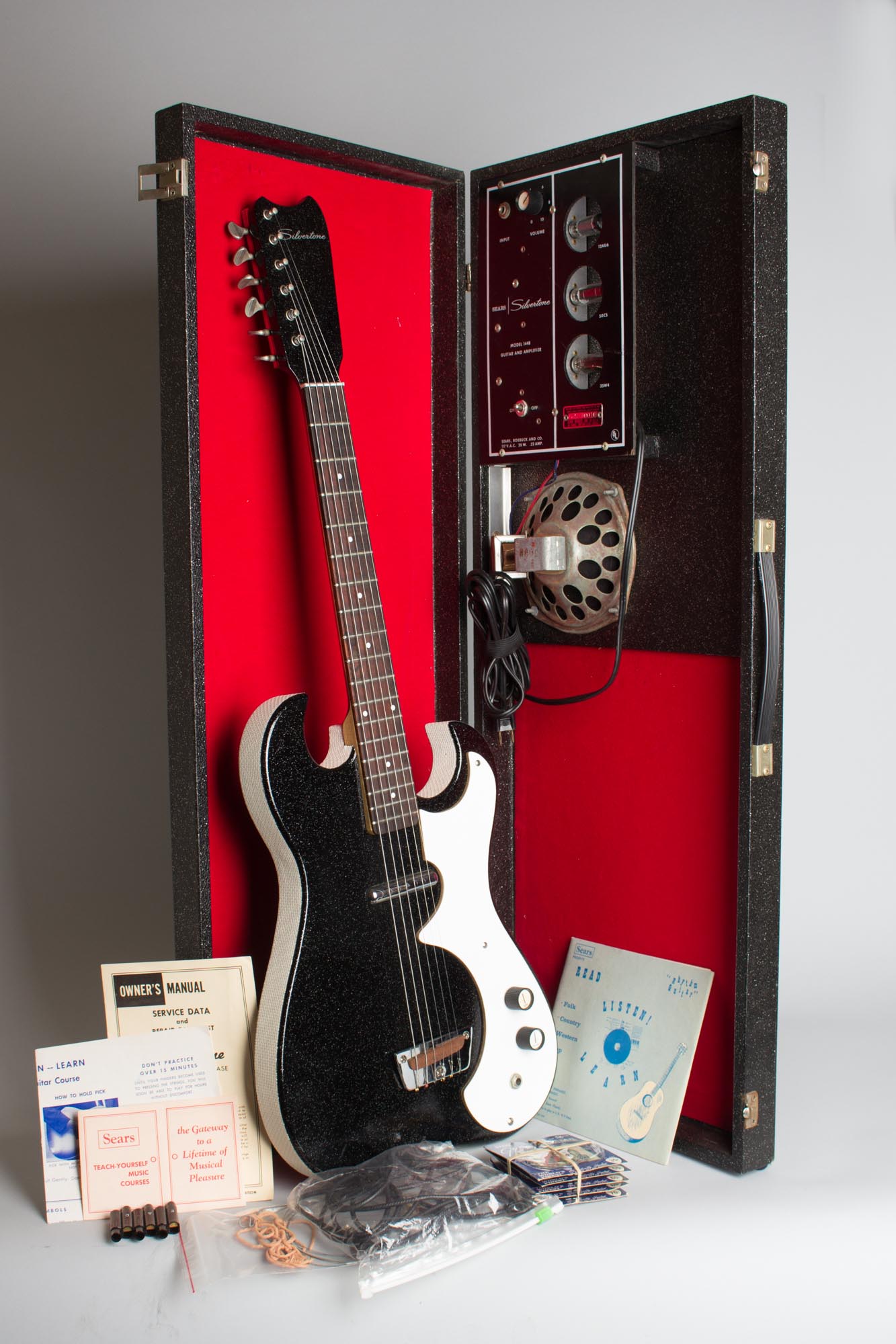 Danelectro Silvertone Model 1448 Amp-In-Case Set Semi-Hollow Electric Guitar (1965)