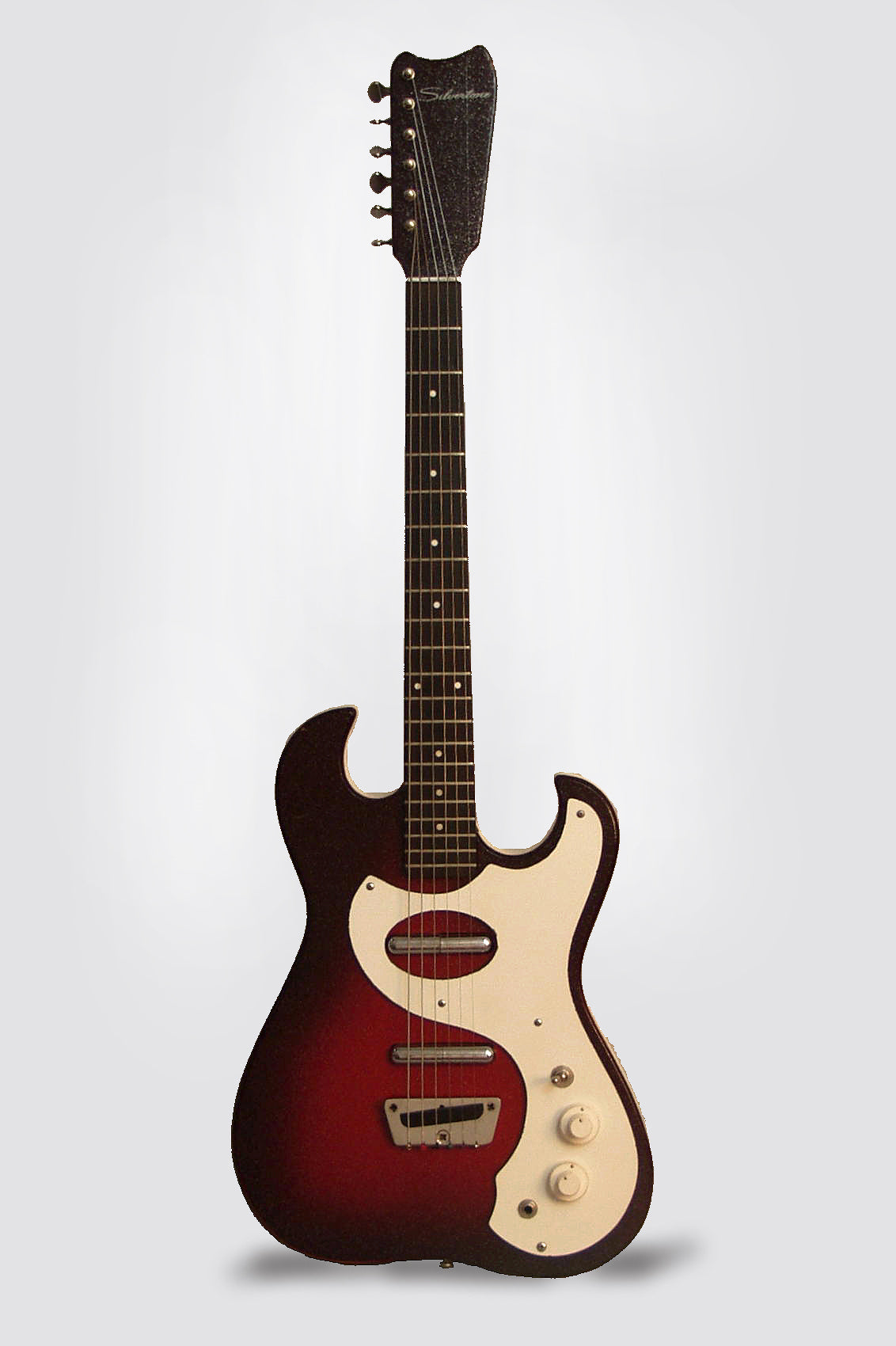 Danelectro Silvertone ""Amp-in-Case"" model 1457 Semi-Hollow Body Electric Guitar (1964)