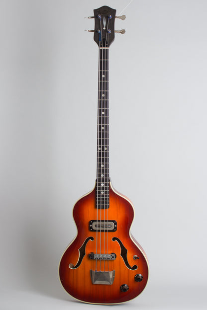 Hoyer Model 43 London Bass Semi-Hollow Body Electric Bass Guitar (1967)