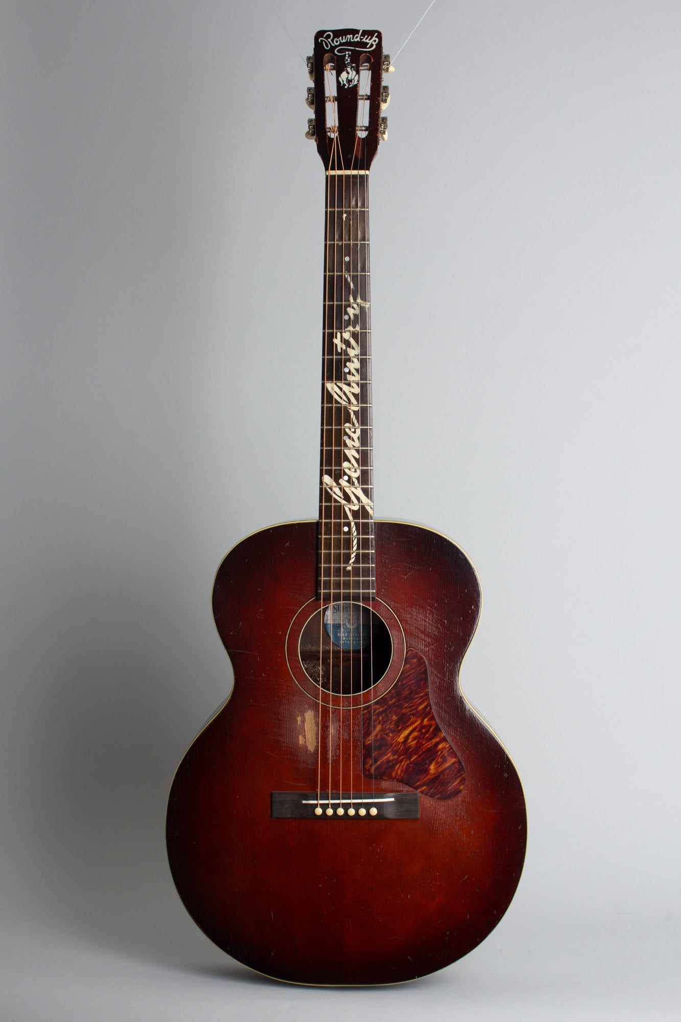 Harmony Supertone Gene Autry Round Up Flat Top Acoustic Guitar (1940)
