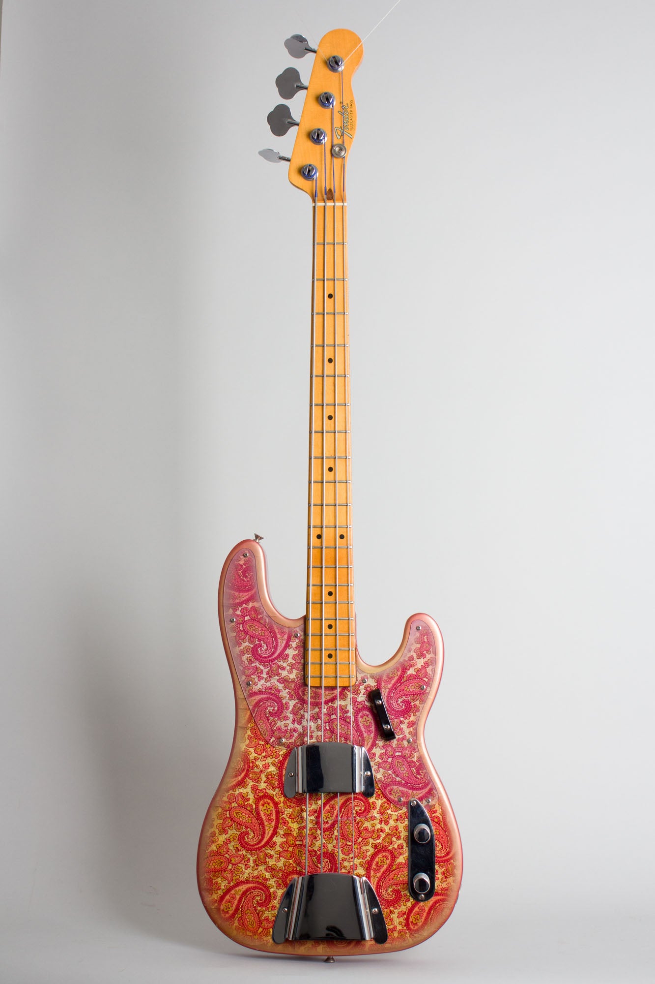 Fender Telecaster Bass Pink Paisley Solid Body Electric Bass Guitar (1968)