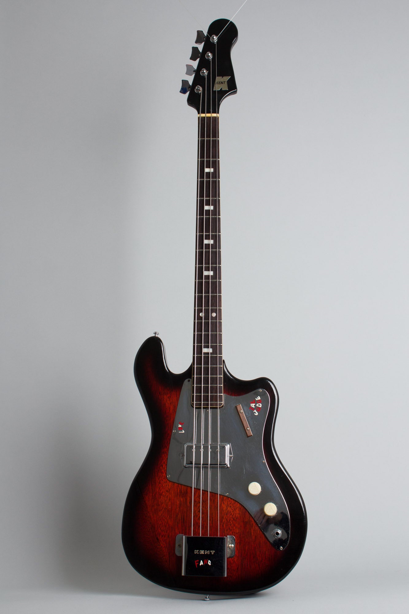 Teisco Kent Model 534 Basin Street Solid Body Electric Bass Guitar (1965)