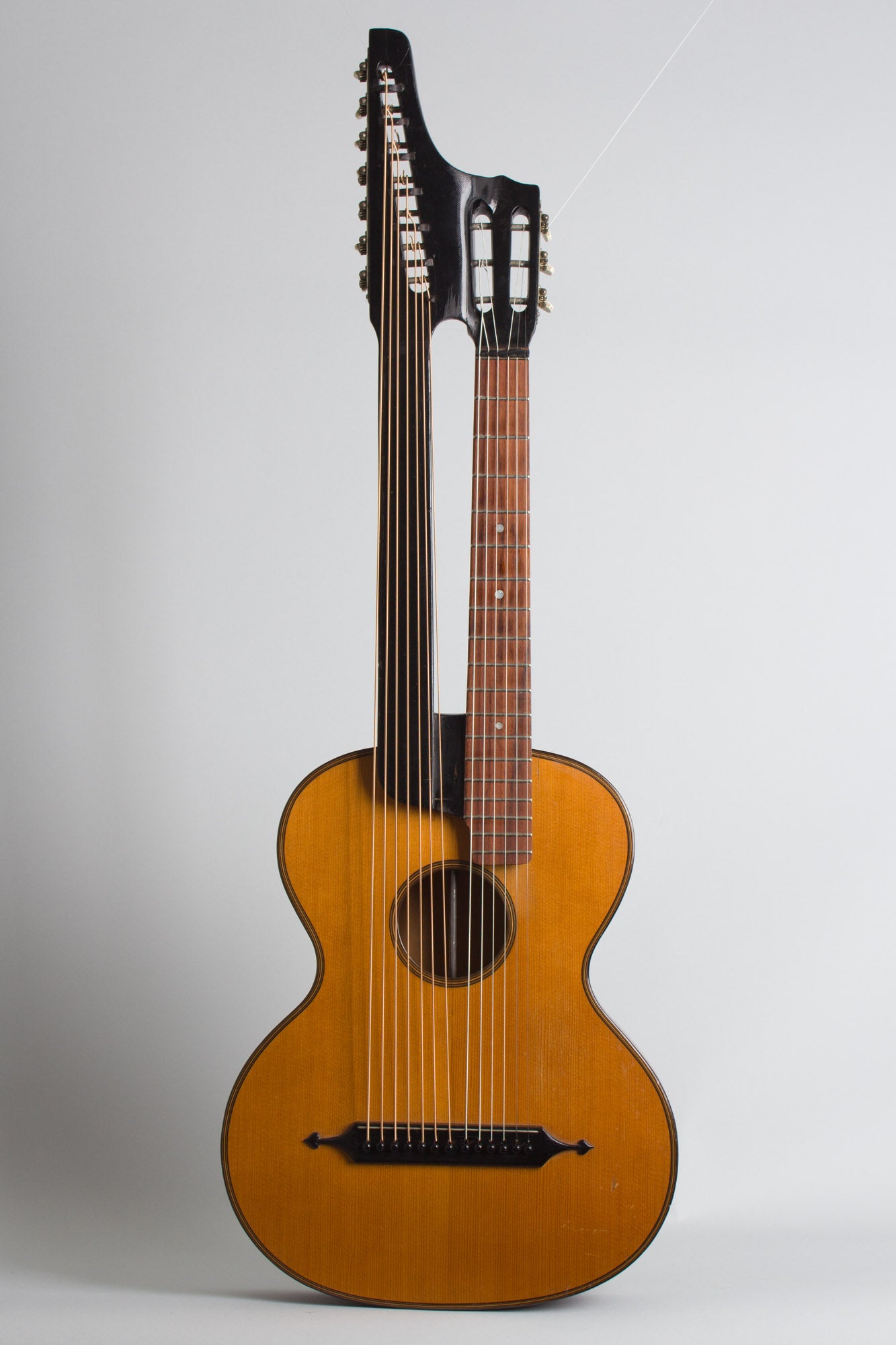 unlabelled 13 Course Schrammel Contra Harp Guitar (1950s)