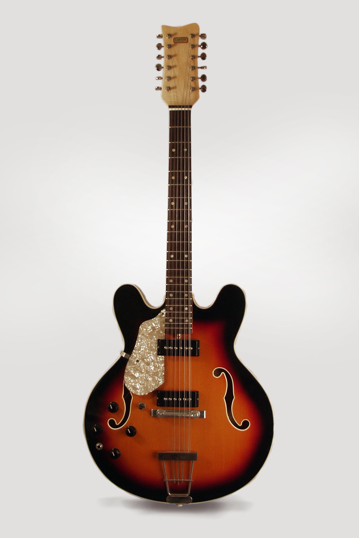 Carvin AS50-12 Left Handed 12 String Semi-Hollow Body Electric Guitar (1972)