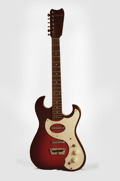 Danelectro Silvertone ""Amp-in-Case"" model 1457 Semi-Hollow Body Electric Guitar (1965)
