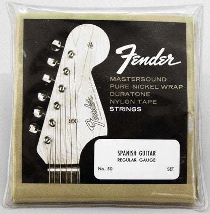 Fender Spanish Guitar Mastersound Flatwound #50 Electric Guitar String Set (1969)