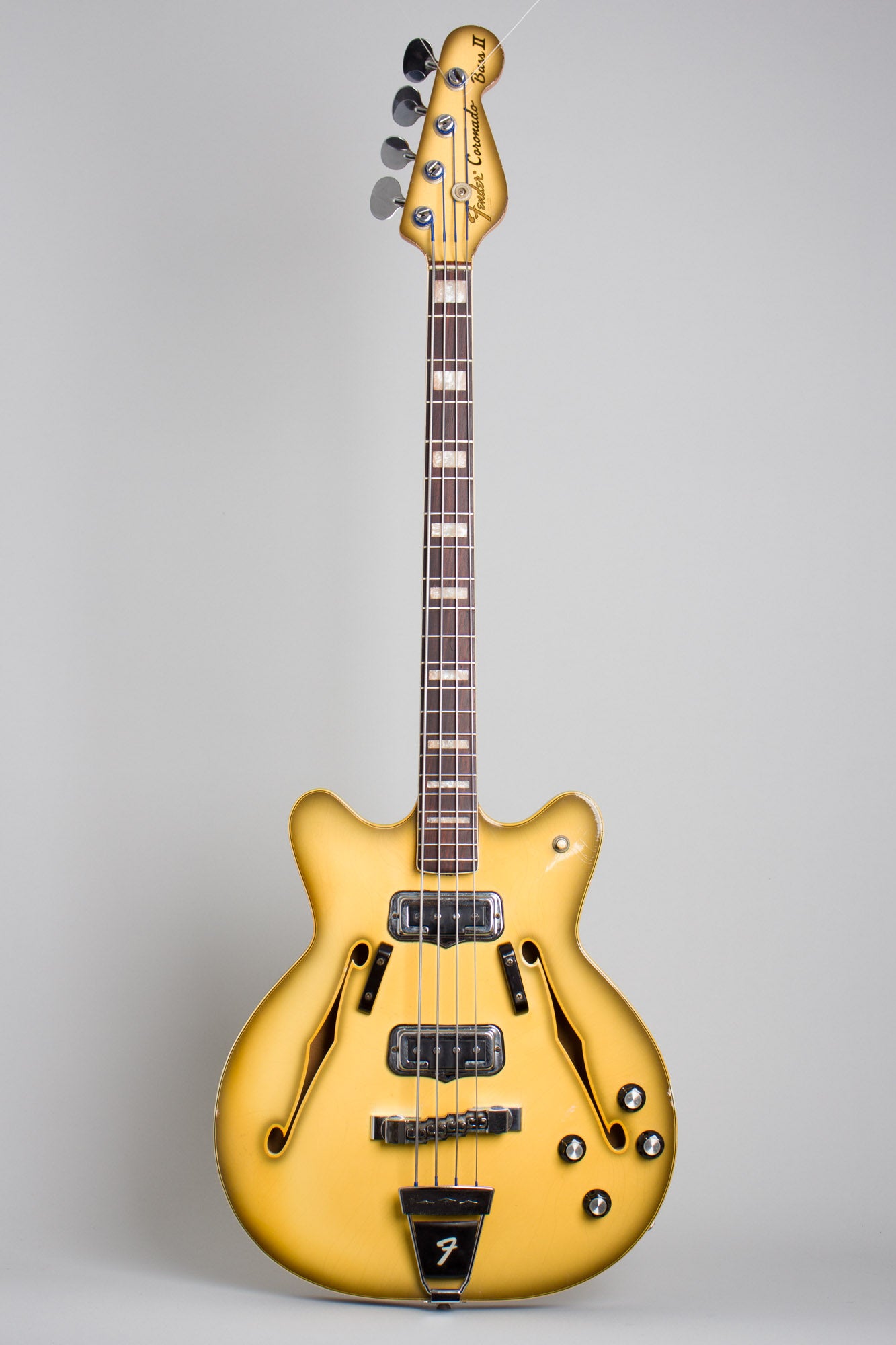 Fender Coronado Bass II Antigua Hollow Body Electric Bass Guitar (1968)