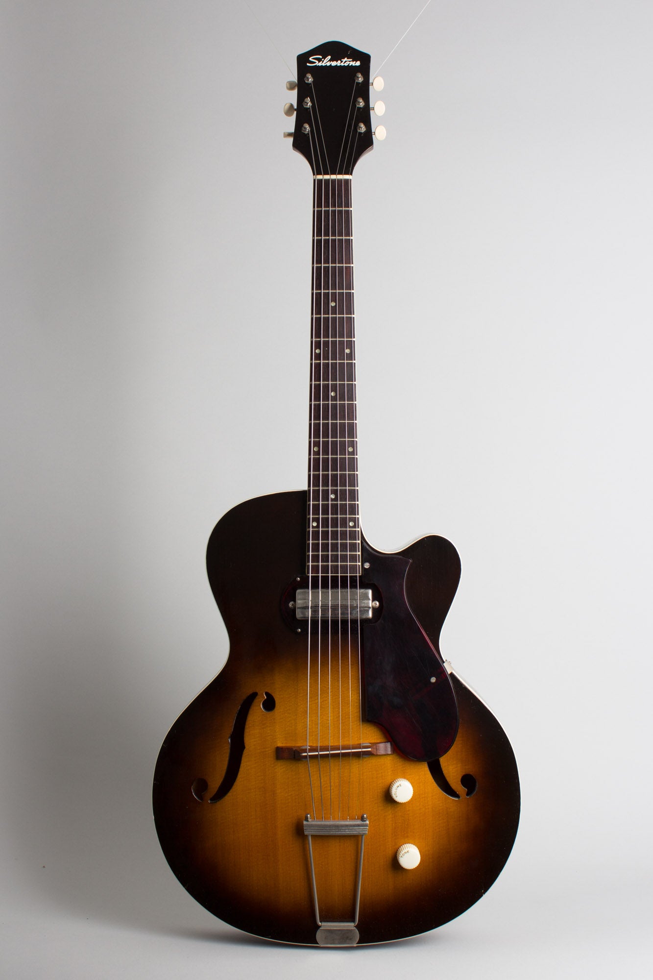Harmony Silvertone H-61 Arch Top Hollow Body Electric Guitar (1958)