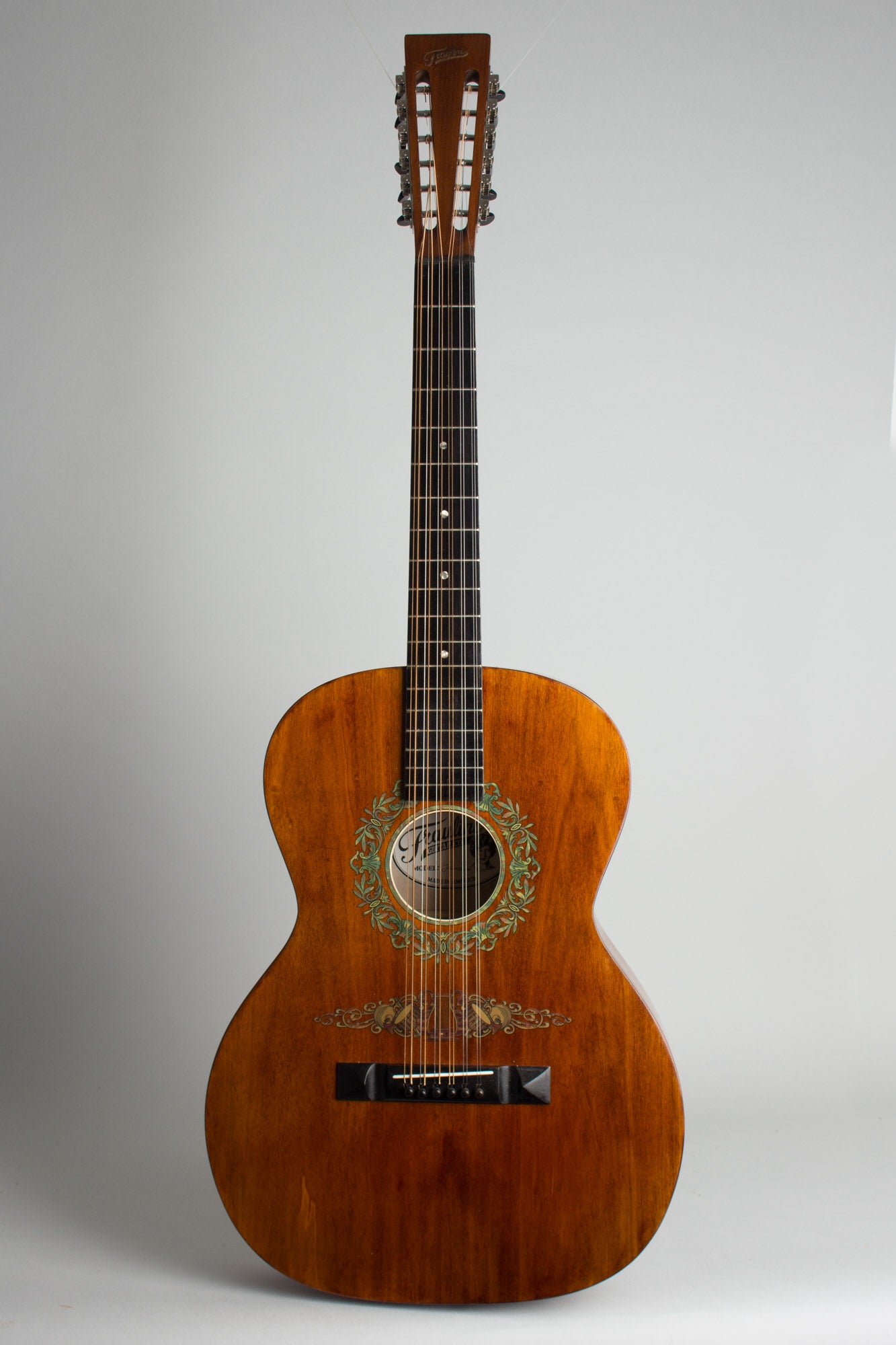Fraulini Francesca Decal Model 12 String Flat Top Acoustic Guitar