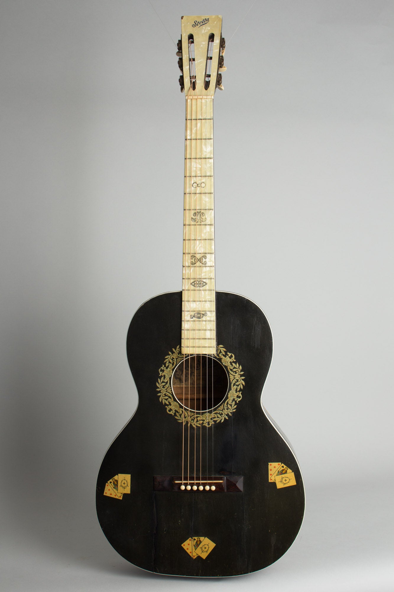 Stella Gambler Grand Concert Flat Top Acoustic Guitar (1930)