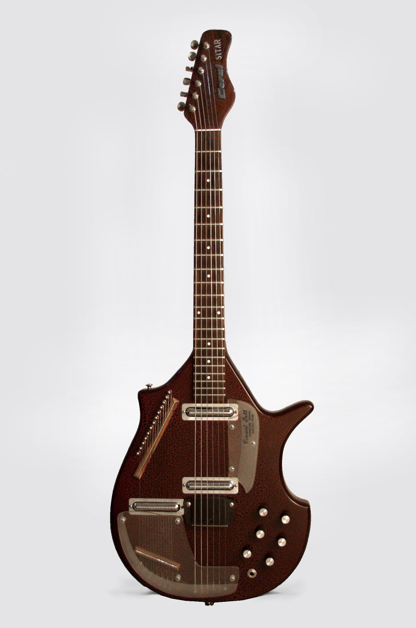 Danelectro Coral Sitar Semi-Hollow Body Electric Guitar (1968)