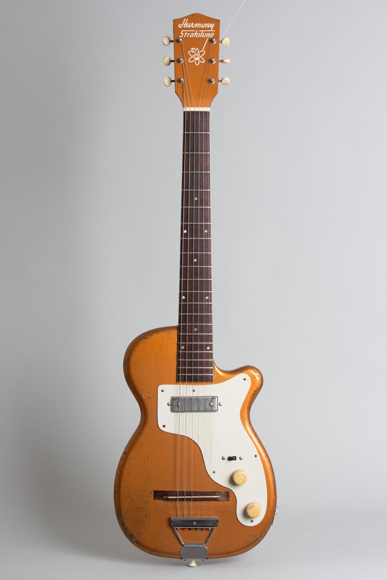 Harmony H-44 Stratotone Solid Body Electric Guitar (1955)