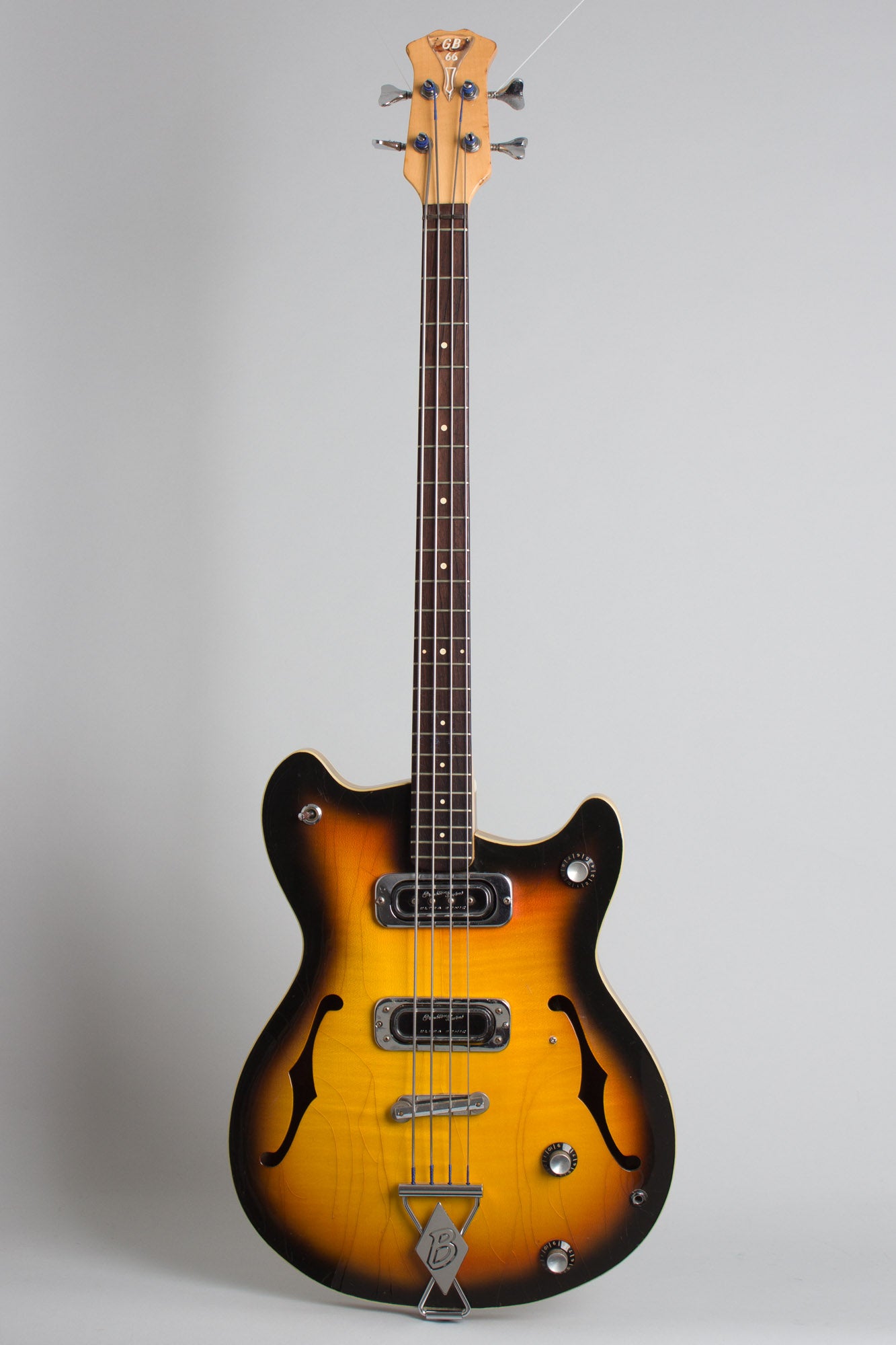 Burns Baldwin GB-66 Hollow Body Electric Bass Guitar (1966)