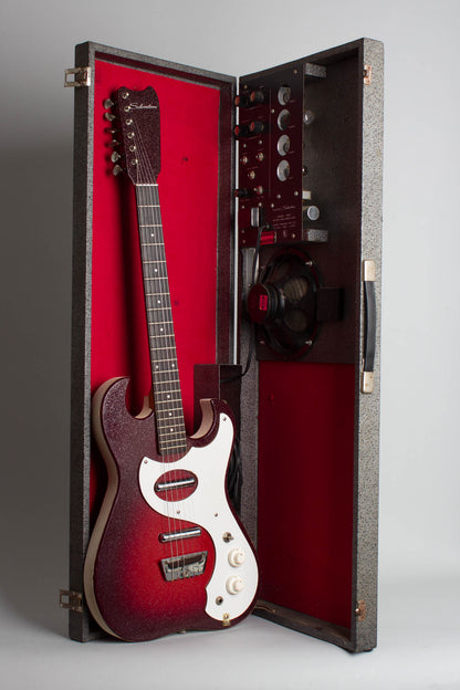 Danelectro Silvertone Model 1457 Amp-In-Case Semi-Hollow Body Electric Guitar (1965)