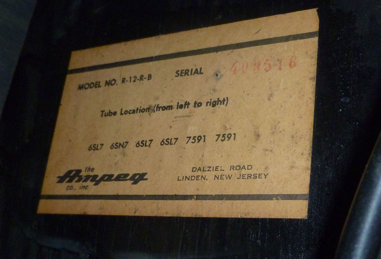 Ampeg Model R12-R Reverberocket Tube Amplifier (1964)