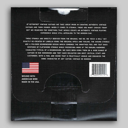 Retrofret RetroSet Strings by LaBella, 10's Polished Stainless Steel Round wound guitar