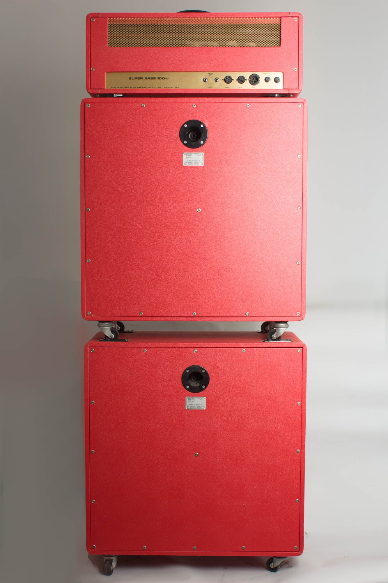 Marshall JMP Model 1992 Super Bass 100 Watt Tube Full Stack Amplifier (1971)