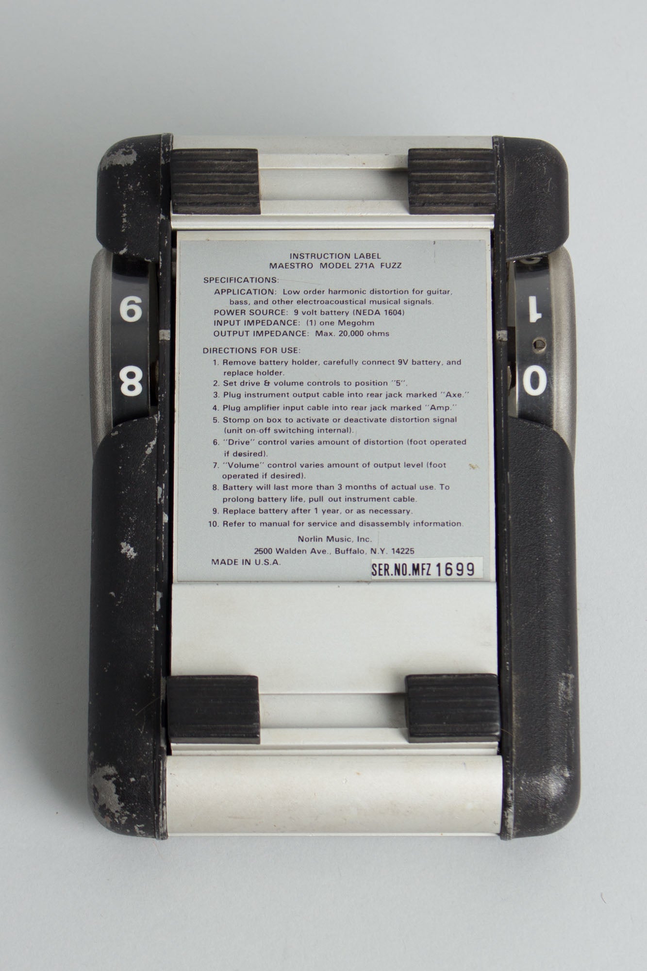 Maestro MFZ Model 271A Fuzz Effect (1977)