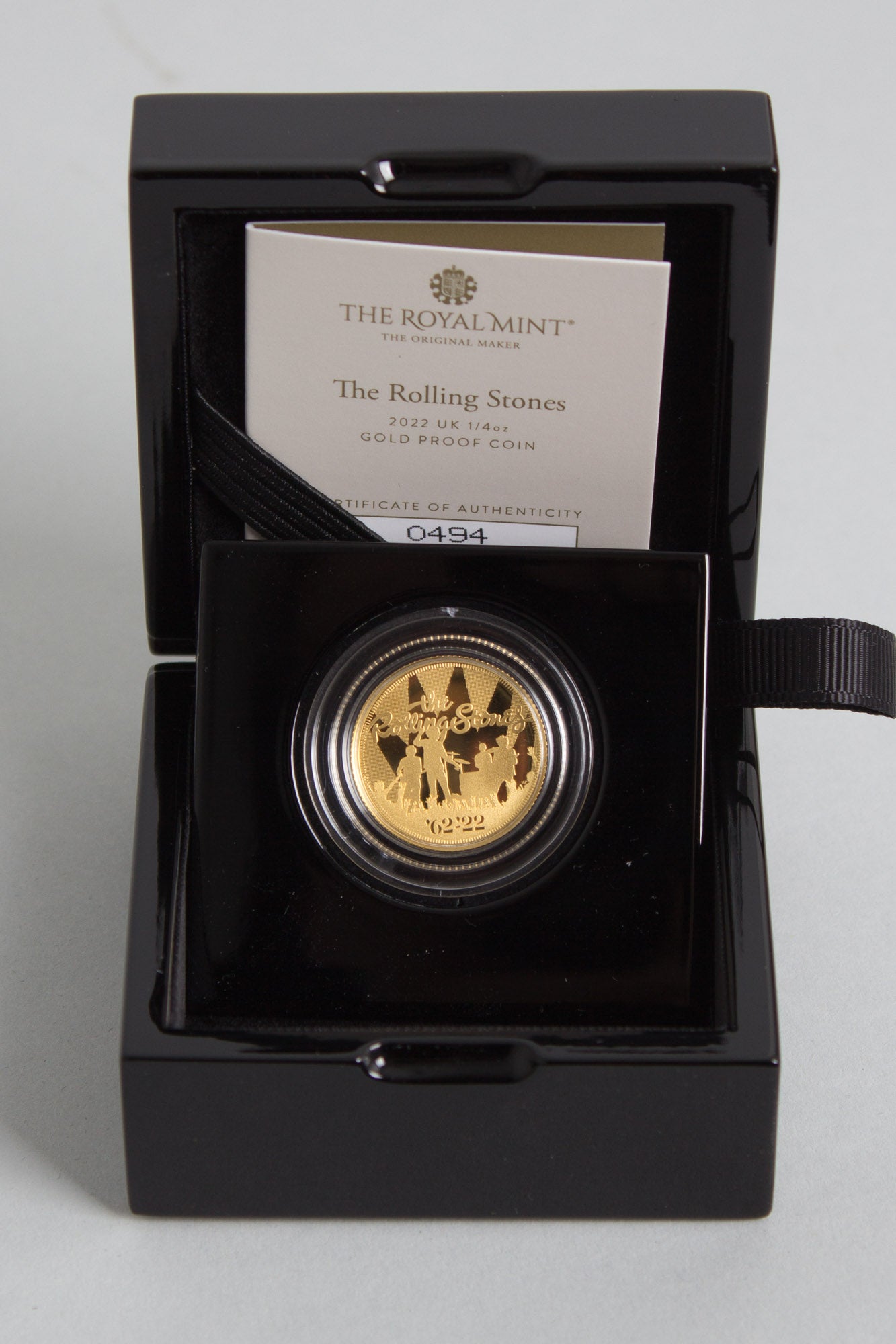 Royal Mint 1/4 ounce Rolling Stones Sixty Commemorative Gold Proof Coin (2022)