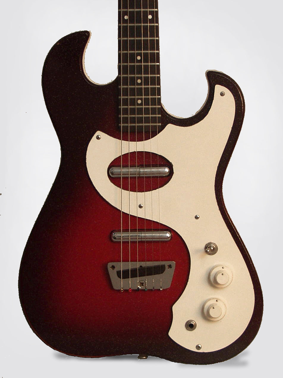 Danelectro Silvertone ""Amp-in-Case"" model 1457 Semi-Hollow Body Electric Guitar (1964)