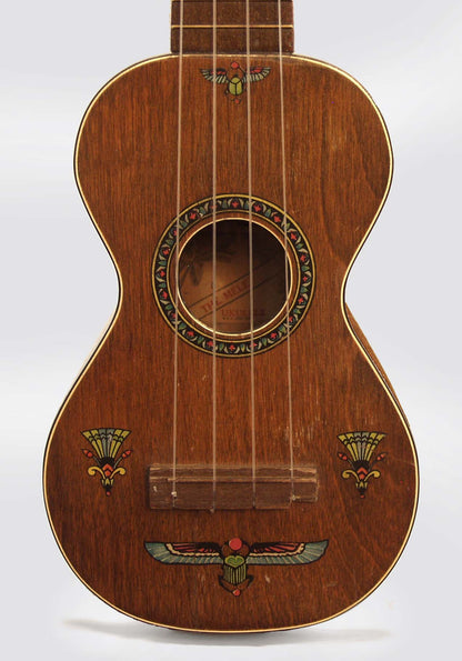 Regal B & J ""the Mele"" Egyptian motif Soprano Ukulele (1930)