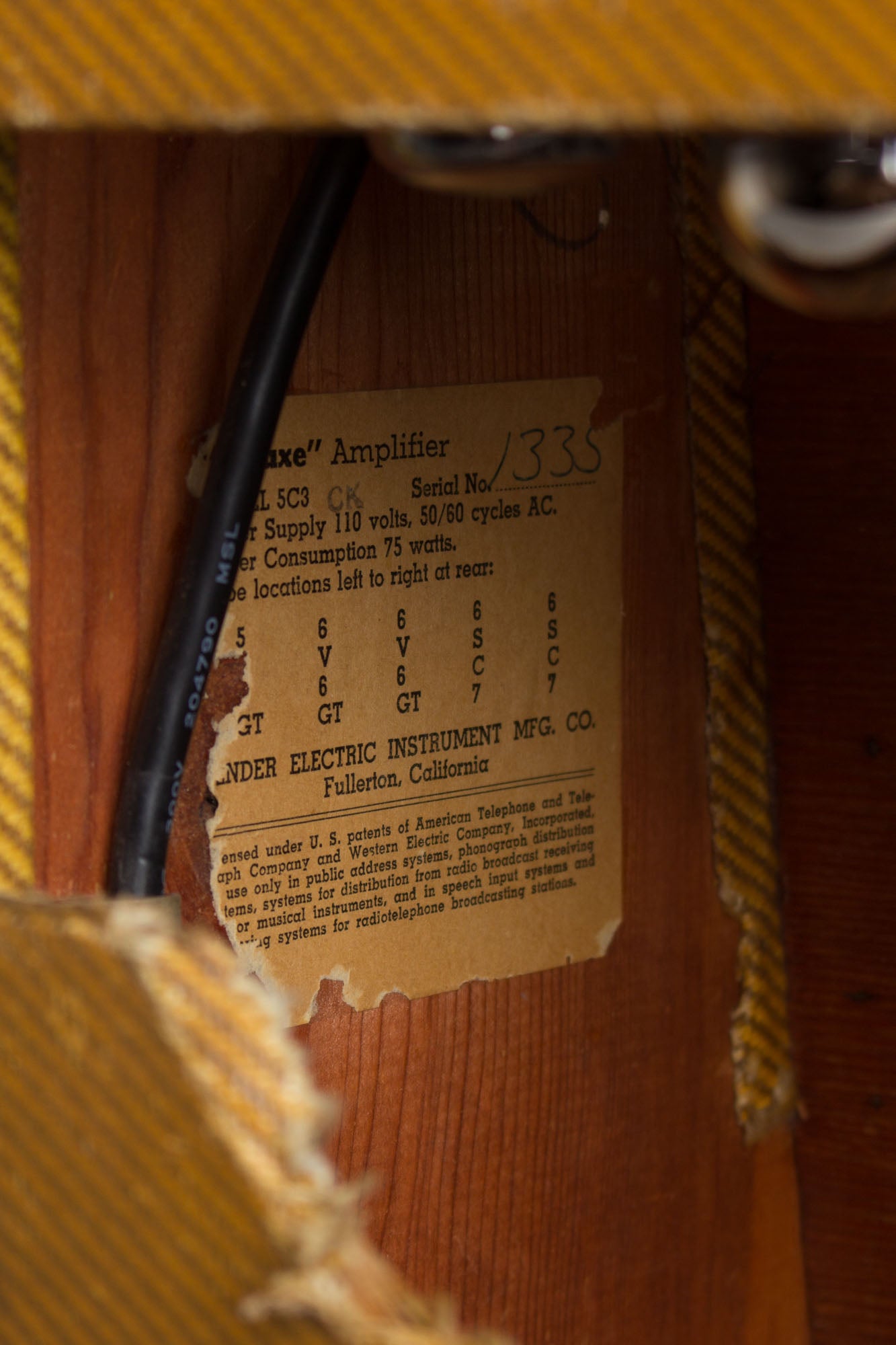 Fender Deluxe Model 5C3 Tube Amplifier (1953)