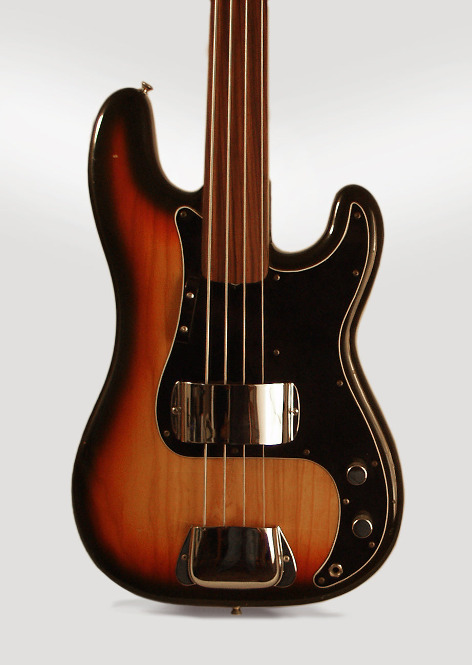 Fender Precision Fretless Solid Body Electric Bass Guitar (1980)