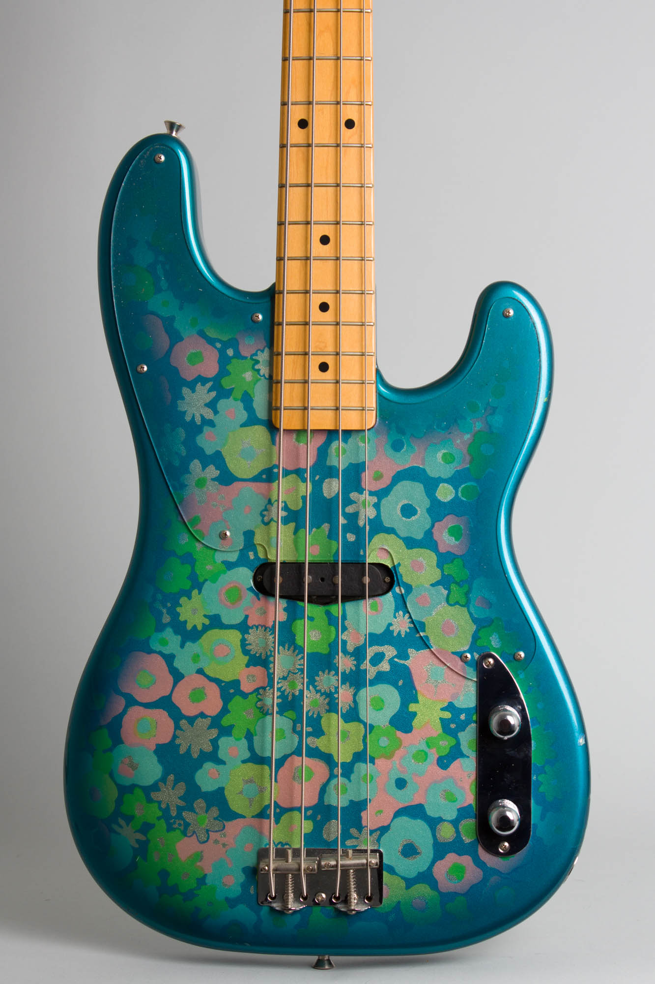 Fender Precision Blue Floral Solid Body Electric Bass Guitar (2002)