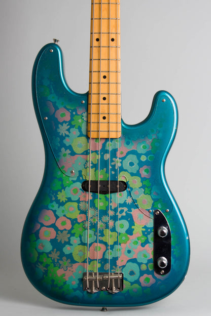 Fender Precision Blue Floral Solid Body Electric Bass Guitar (2002)