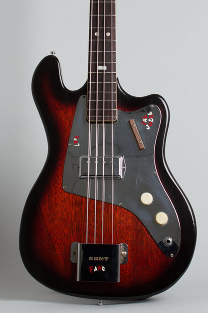 Teisco Kent Model 534 Basin Street Solid Body Electric Bass Guitar (1965)