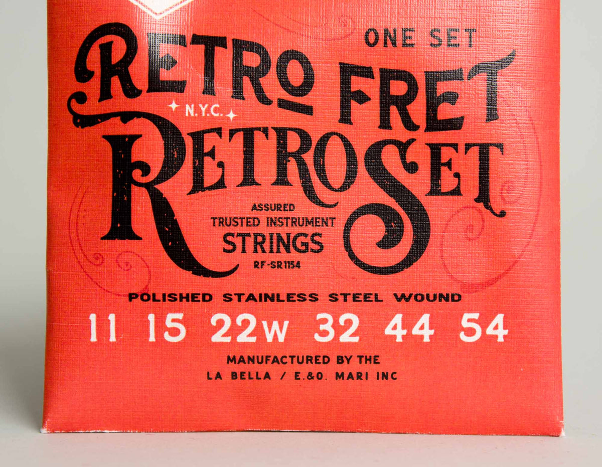 Retrofret RetroSet Strings by LaBella,11's Polished Stainless Steel Round wound guitar
