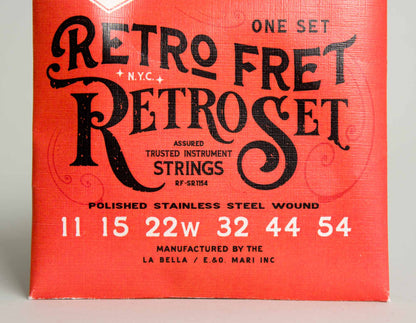 Retrofret RetroSet Strings by LaBella,11's Polished Stainless Steel Round wound guitar