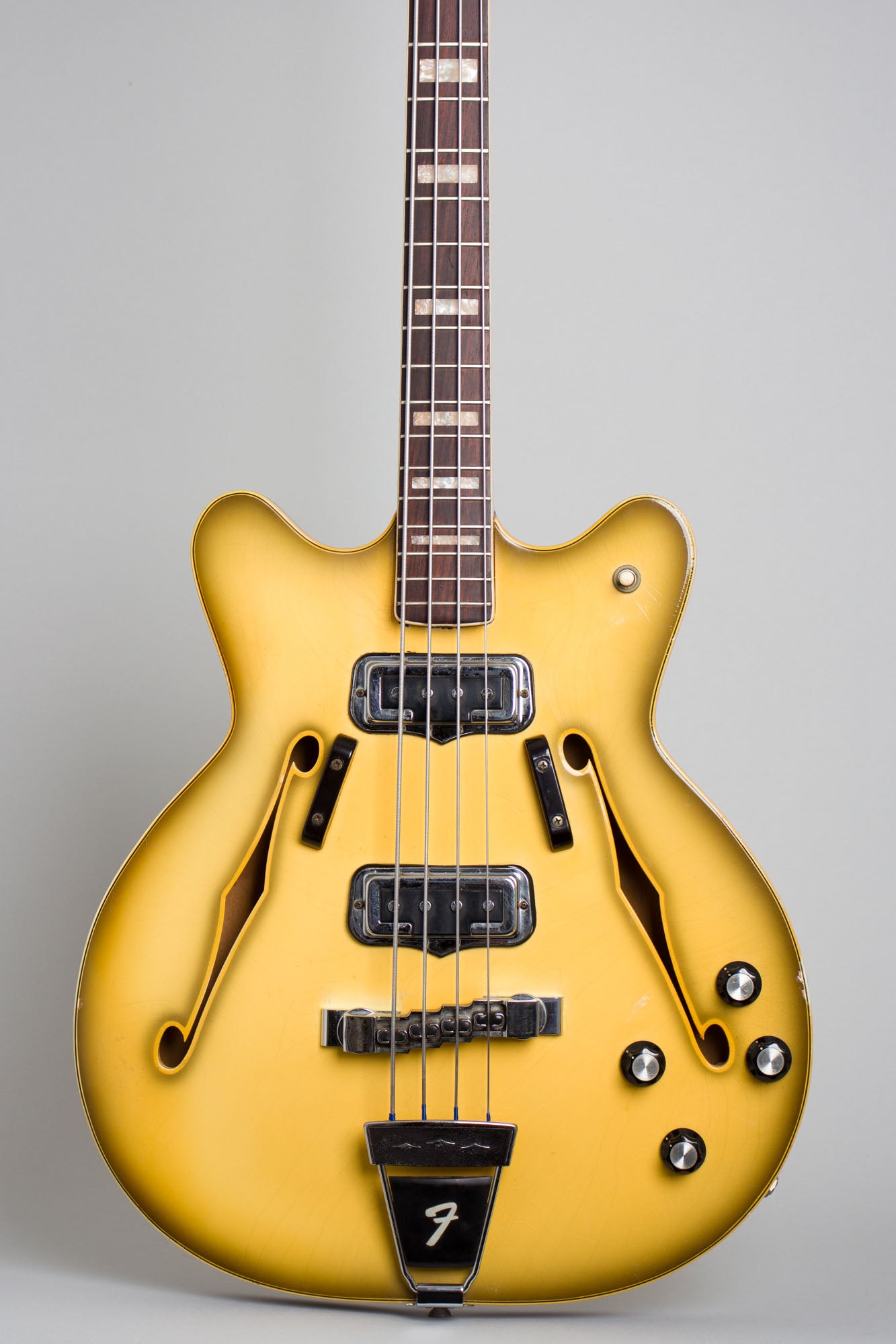 Fender Coronado Bass II Antigua Hollow Body Electric Bass Guitar (1968)
